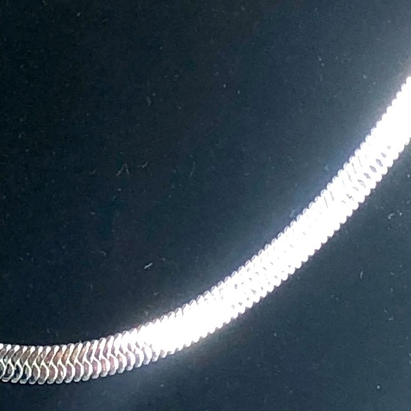 Jennifer Zeuner Silver Herringbone Necklace 14"-16" - Picture 5 of 10
